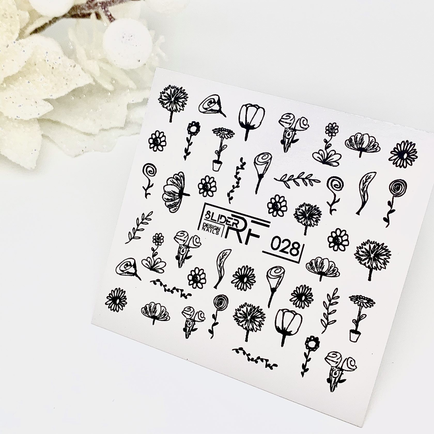 Sticker Design RF028 Blumen (Wasserlösliche Aufkleber) Слайдер