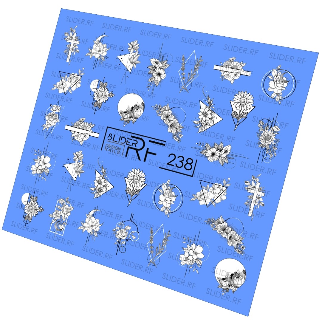 Sticker Design RF238 Blumen (Wasserlösliche Aufkleber) Слайдер