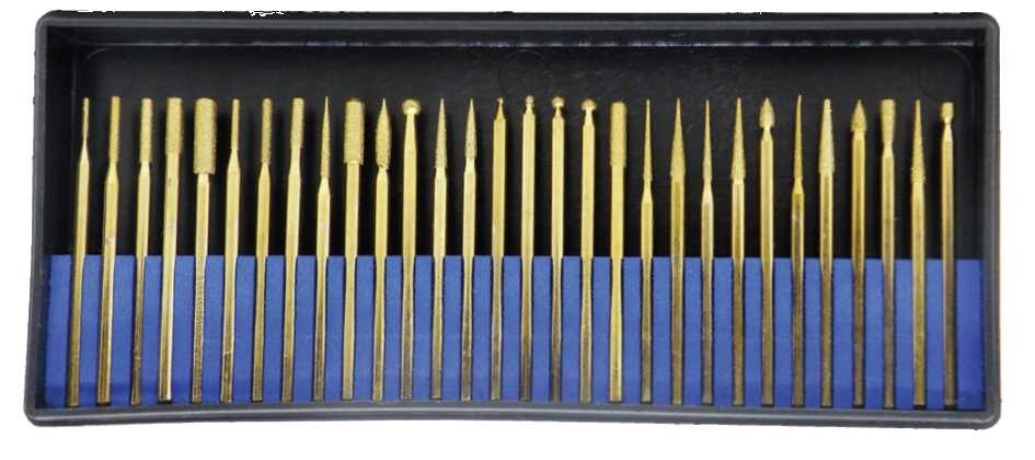 Fräser Set mit 30 Diamant Bits
