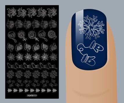 Sticker in Silber "Christmas"