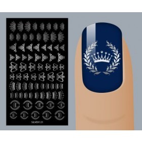 Sticker in feinem Silber